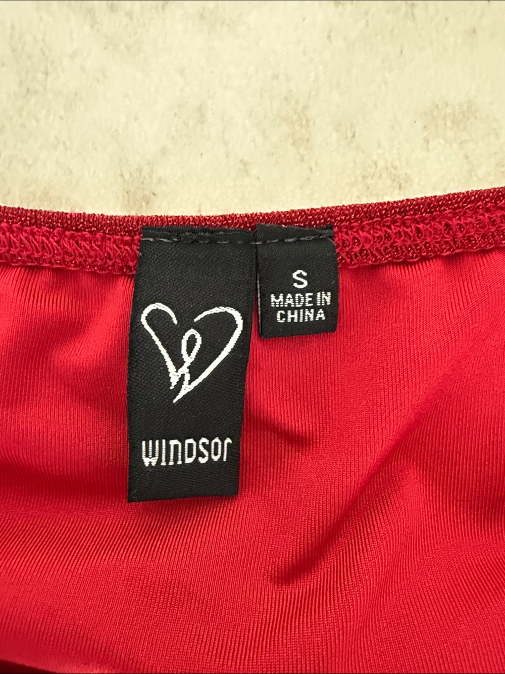 Windsor | Red Rhinestone Cowl Neck Mini Dress - Picture 5 of 9